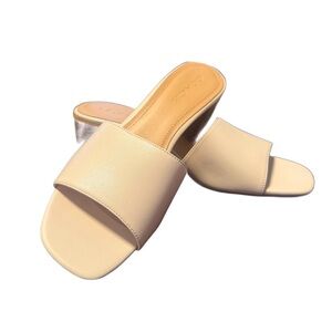 Coach Beige Open-Toe Mules